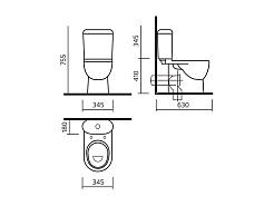 Sanita Luxe Унитаз-компакт Art Flora 434404 с микролифтом – фотография-7